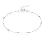 Cha&icirc;ne De Cheville Millia Argent Blanc - Cha&icirc;nes de cheville Femme | Histoire d&rsquo;Or