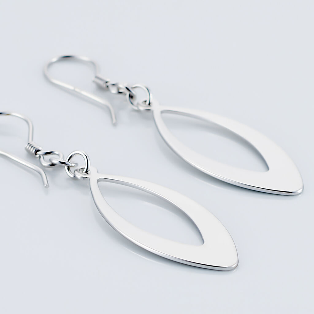 Boucles D'oreilles Pendantes Andrienne Argent Blanc - Boucles d'oreilles fantaisie Femme | Histoire d’Or
