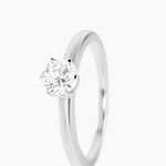 Bague Solitaire Natalia Or Blanc Diamant Synthetique - Bagues solitaires Femme | Histoire d&rsquo;Or