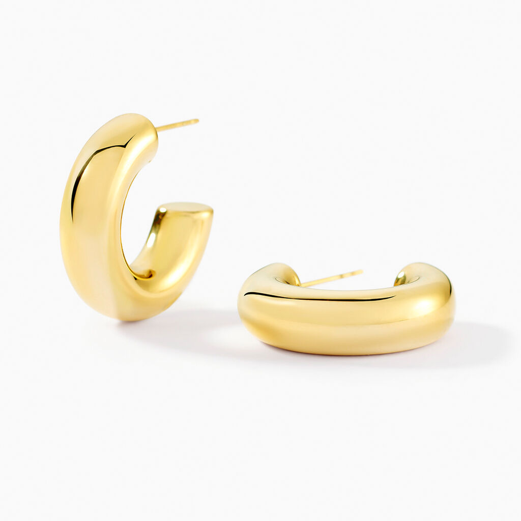 Cr&eacute;oles Adoree Acier Jaune - Boucles d'oreilles cr&eacute;oles Femme | Histoire d&rsquo;Or