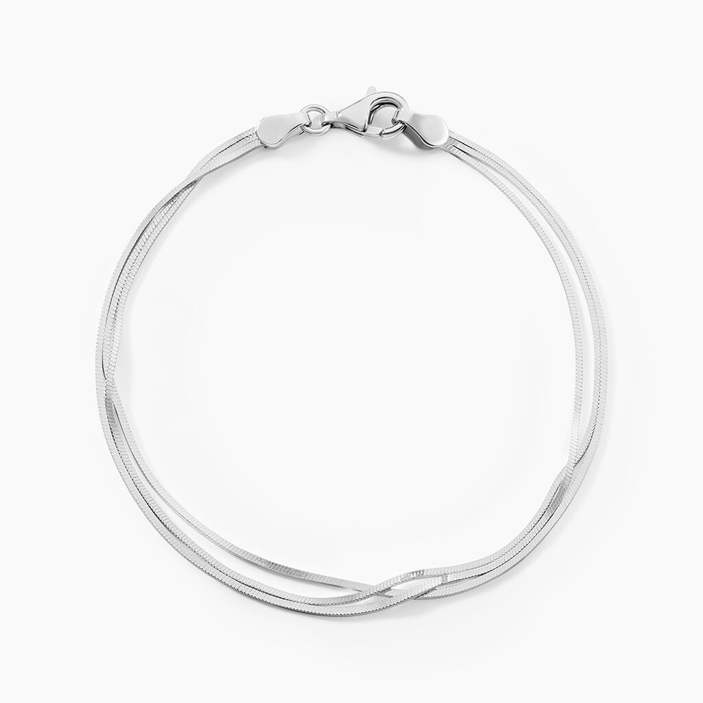 Bracelet Maille Benedicta Argent Blanc - Bracelets cha&icirc;ne Femme | Histoire d&rsquo;Or
