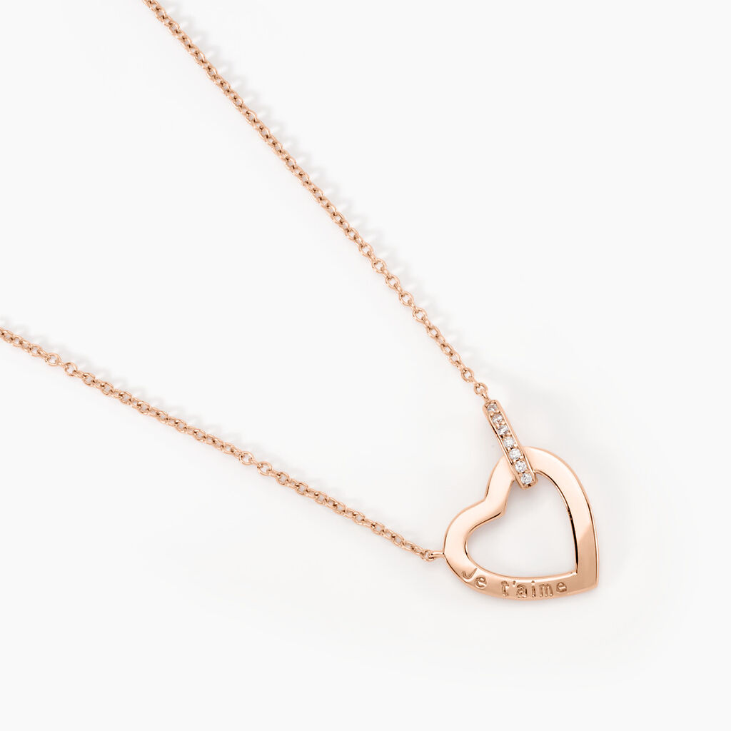 Collier Elanda Argent Rose Oxyde De Zirconium - Colliers fantaisie Femme | Histoire d&rsquo;Or