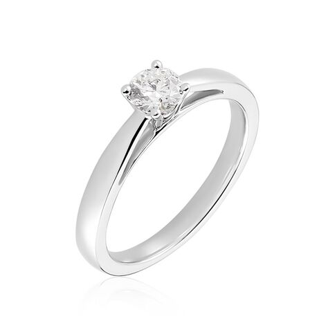 Bague Iris Platine Blanc Diamant - Bagues solitaires Femme | Histoire d&rsquo;Or