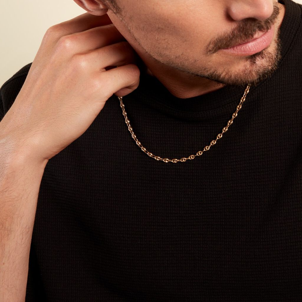 Collier Maille Dami Maille Grain De Cafe Or Jaune - Chaines Homme | Histoire d’Or