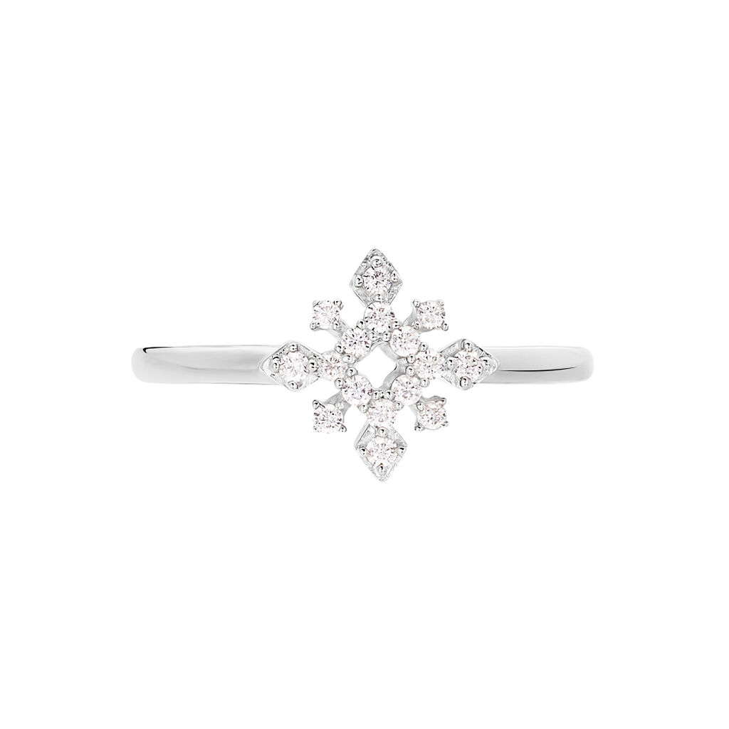 Bague Anea Or Blanc Diamant - Bagues avec pierre Femme | Histoire d’Or