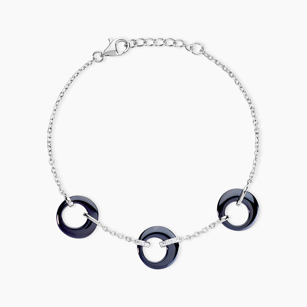 Bracelet Suzanne Argent Blanc Céramique Et Oxyde De Zirconium - Bracelets Femme | Histoire d’Or