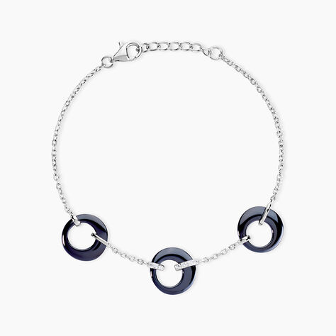 Bracelet Suzanne Argent Blanc Céramique Et Oxyde De Zirconium - Bracelets Femme | Histoire d’Or