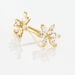 Boucles D'oreilles Puces Eleanor Fleur Or Jaune Oxyde De Zirconium - Clous d'oreilles Femme | Histoire d’Or