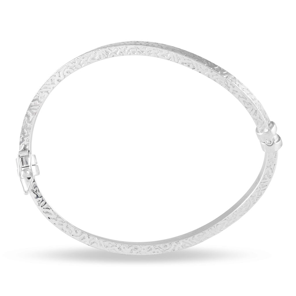 Bracelet Jonc Safietouae Argent Blanc