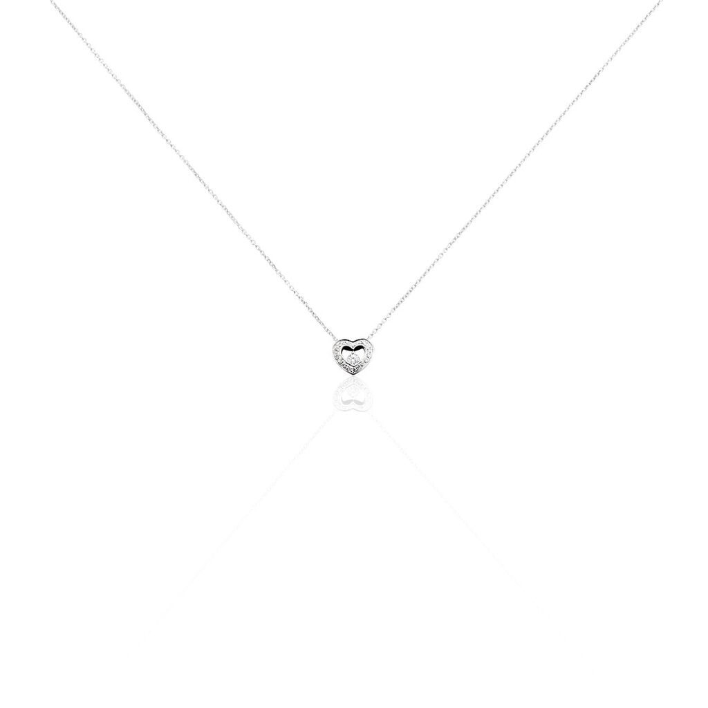 Collier Purete Or Blanc Diamant