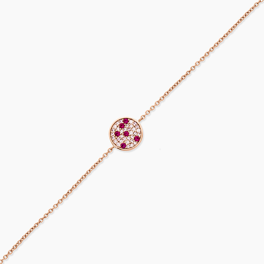 Bracelet Nelig Argent Rose Oxyde De Zirconium - Bracelets Femme | Histoire d&rsquo;Or