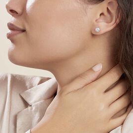Boucles D'oreilles Puces Ursulina Or Jaune Perle De Culture - Clous d'oreilles Femme | Histoire d’Or