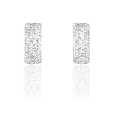 Boucles D'oreilles Puces Charlotte Or Blanc Diamant - Clous d'oreilles Femme | Histoire d’Or