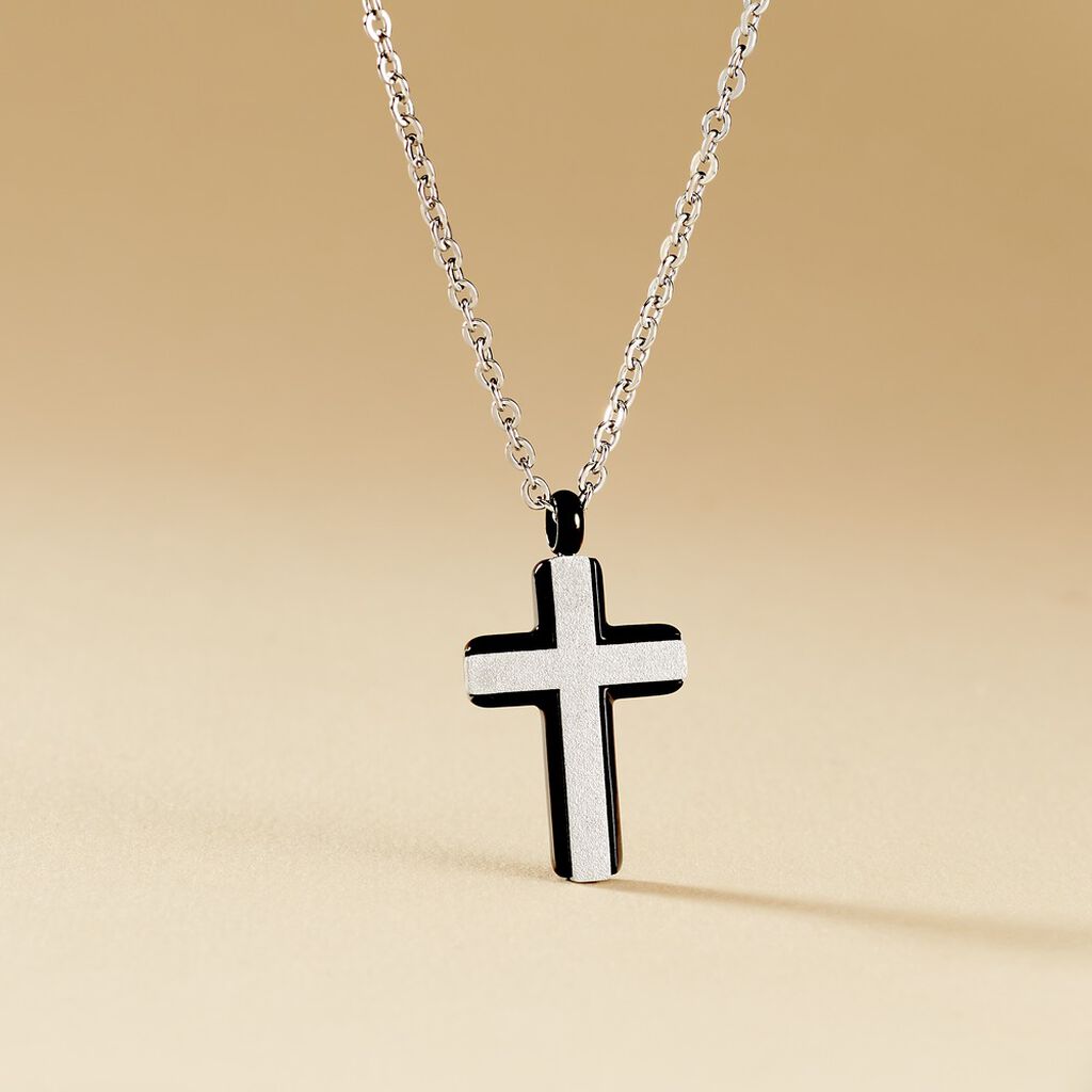 Collier Moletee Acier Blanc - Colliers fantaisie Homme | Histoire d’Or