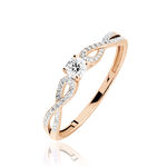 Bague Solitaire Livia Or Rose Diamant - Bagues solitaires Femme | Histoire d&rsquo;Or