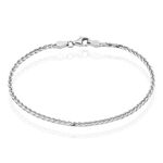 Bracelet Sherihane Maille Palmier Argent Blanc - Bracelets cha&icirc;ne Femme | Histoire d&rsquo;Or