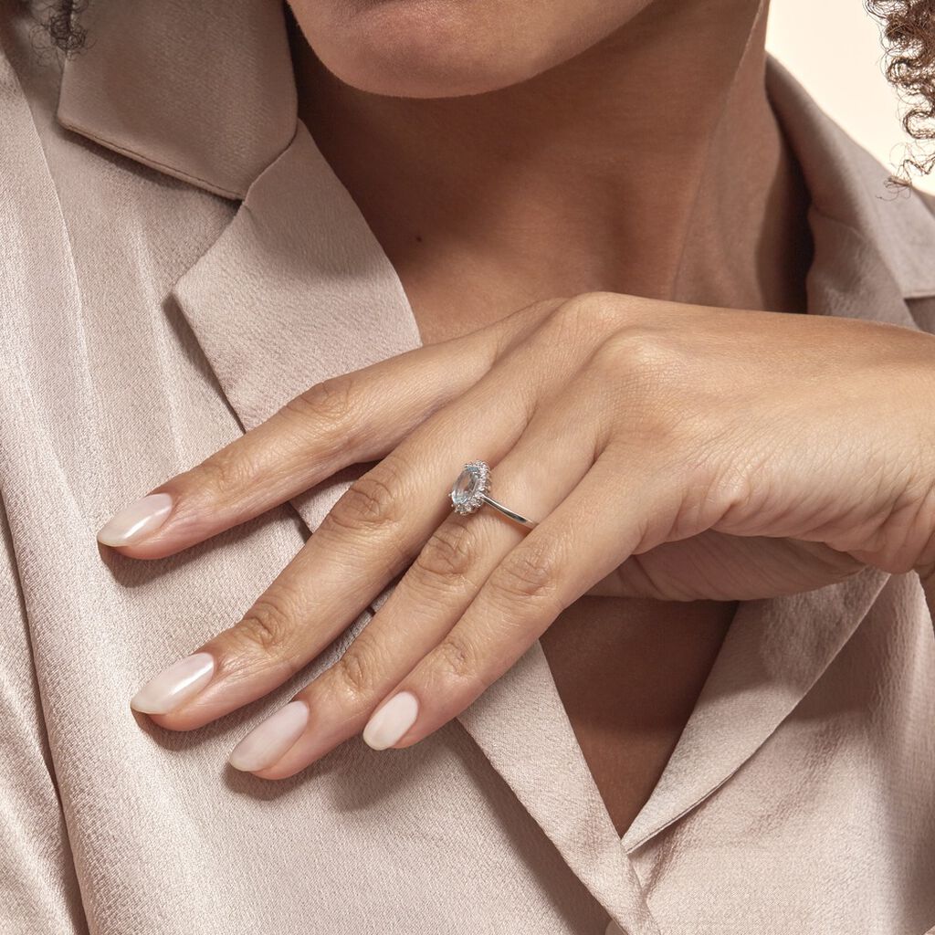 Bague Trick Or Blanc Topaze Et Oxyde - Bagues solitaires Femme | Histoire d’Or