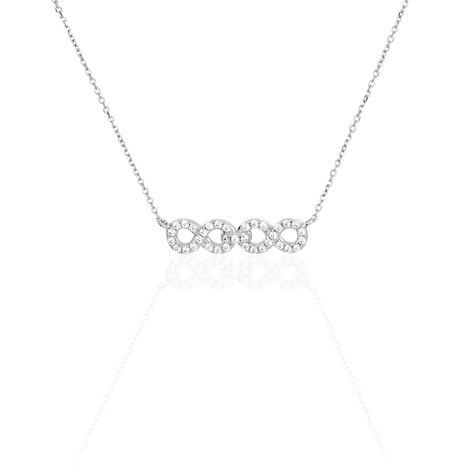 Collier Or Blanc Oxyde De Zirconium - Colliers Femme | Histoire d’Or