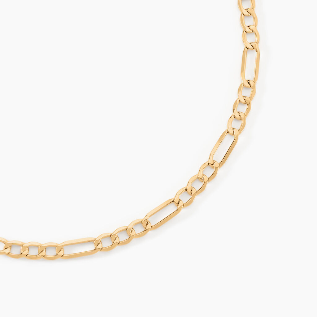 Collier Or Jaune Maille Alternée 1/3 - Chaines Homme | Histoire d’Or