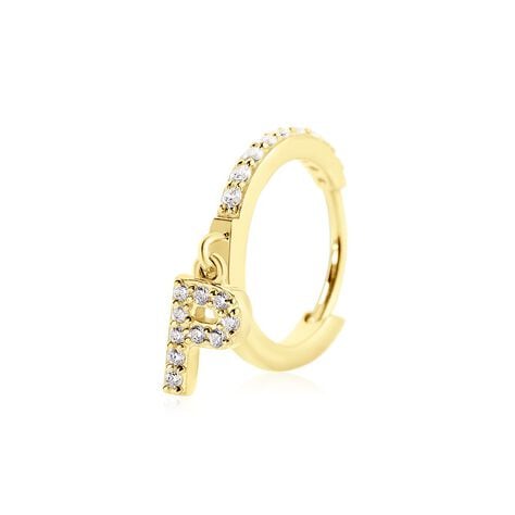 Cr&eacute;ole Unitaire L&eacute;ria Or Jaune Oxydes De Zirconium - Boucles d'oreilles cr&eacute;oles Femme | Histoire d&rsquo;Or