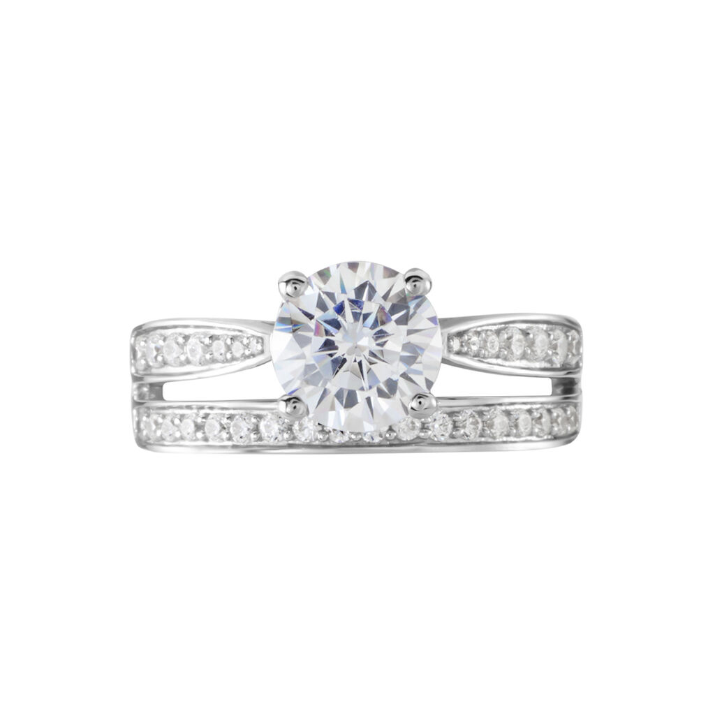 Solitaire Aarone Or Blanc Oxyde - Bagues solitaires Femme | Histoire d’Or