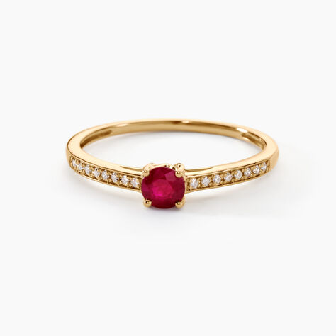 Bague Hardy Or Jaune Rubis Diamant - Bagues solitaires Femme | Histoire d’Or