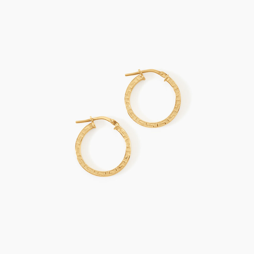 Cr&eacute;oles Xanthia Argent Dor&eacute; A L'Or 750/1000 - Boucles d'oreilles cr&eacute;oles Femme | Histoire d&rsquo;Or