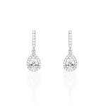 Boucles D'oreilles Pendantes Briony Argent Blanc Oxyde De Zirconium - Boucles d'oreilles fantaisie Femme | Histoire d&rsquo;Or