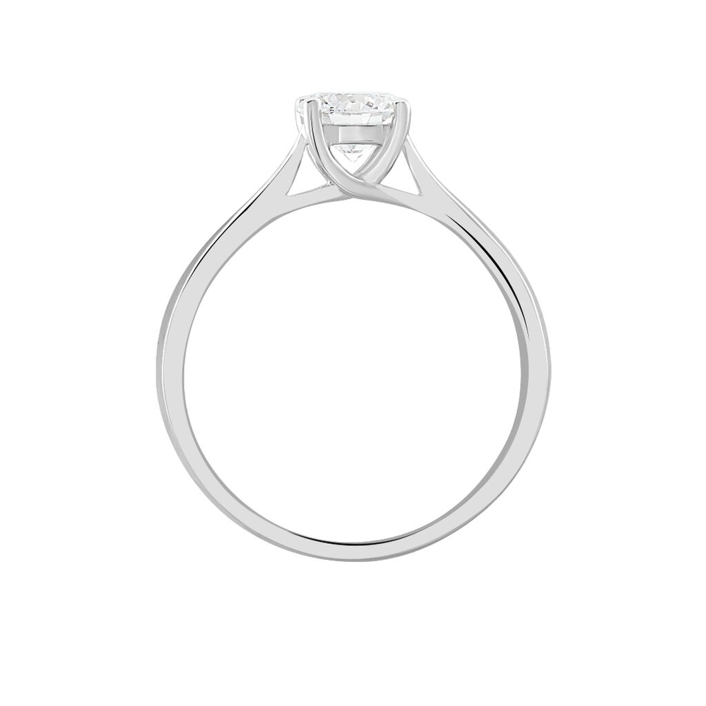 Bague Solitaire Fiona Or Blanc Diamant Synthetique - Bagues solitaires Femme | Histoire d’Or
