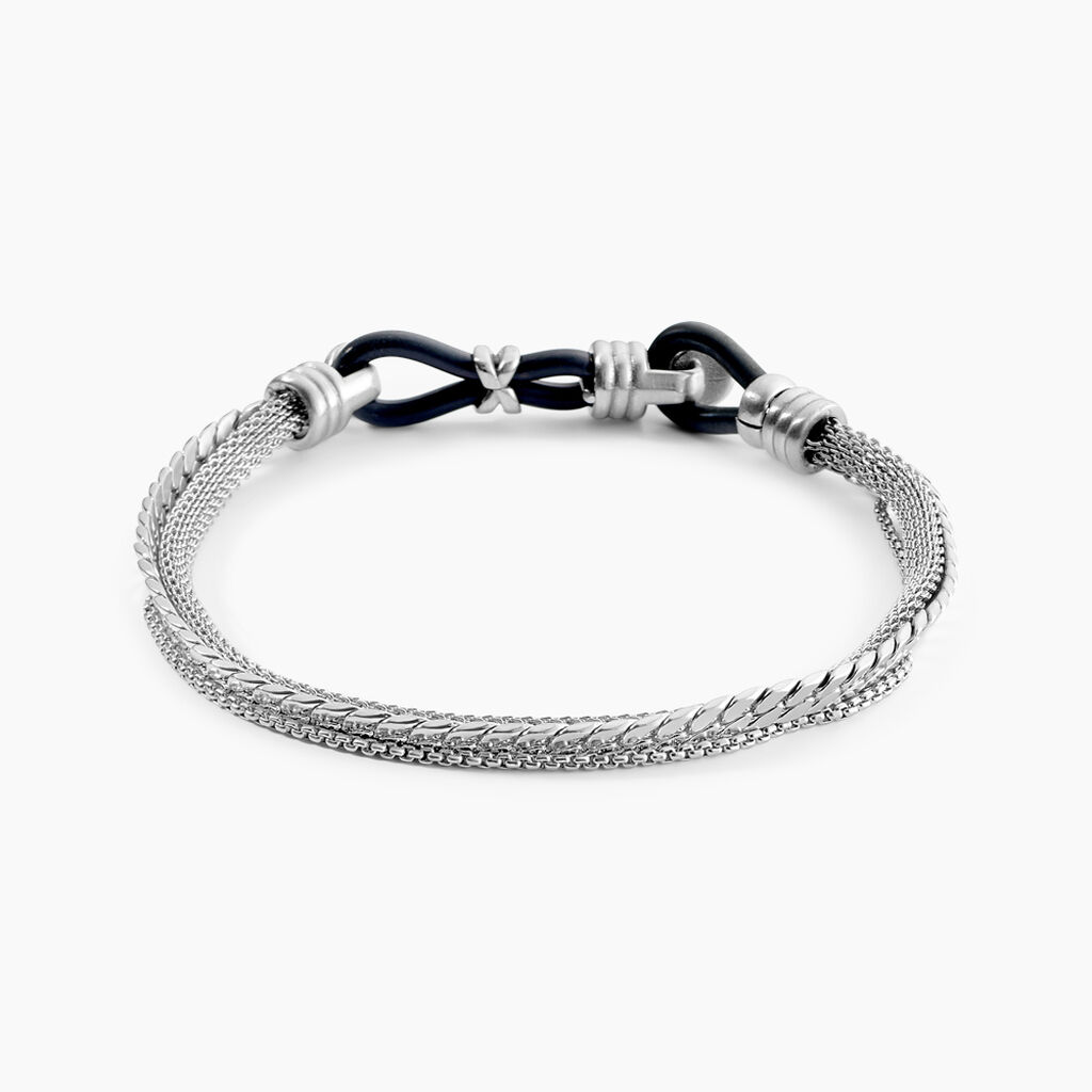 Bracelet Jourdan Arpad Acier Argenté - Bracelets chaîne Homme | Histoire d’Or