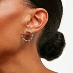 Boucles D'Oreilles Puces Cascade Argent Blanc Oxyde De Zirconium - Boucles d'oreilles fantaisie Femme | Histoire d&rsquo;Or