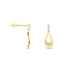 Boucles D'oreilles Puces Nirmala Or Jaune Diamant - Boucles d'oreilles pendantes Femme | Histoire d&rsquo;Or