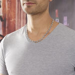 Collier Carrus Maille Grain De Cafe Argent Blanc - Chaines Homme | Histoire d&rsquo;Or