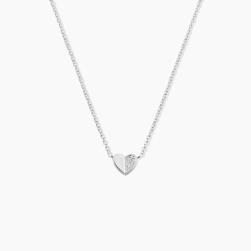 Collier Natacha Argent Blanc Oxyde De Zirconium - F&ecirc;te des m&egrave;res Femme | Histoire d&rsquo;Or