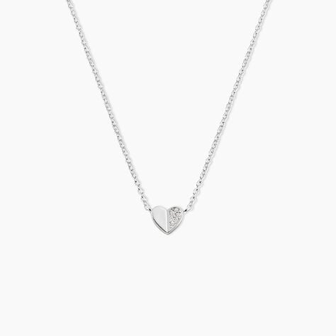 Collier Natacha Argent Blanc Oxyde De Zirconium - F&ecirc;te des m&egrave;res Femme | Histoire d&rsquo;Or