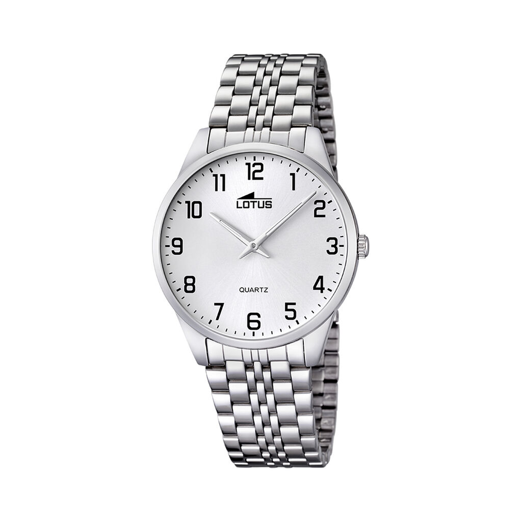 Montre Lotus Classique 38 Argent&eacute; - Montres Homme | Histoire d&rsquo;Or