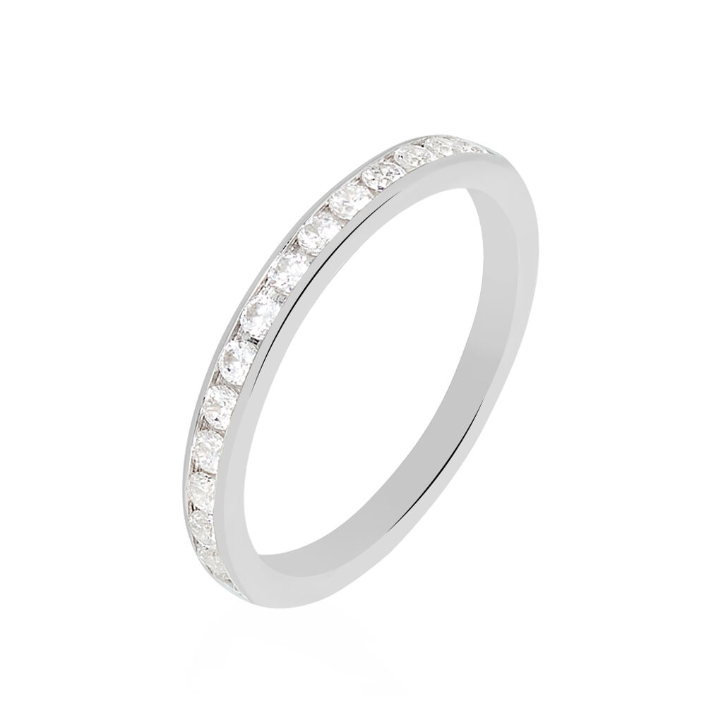 Alliance Laurie Tour Complet Or Blanc Diamant - Alliances Femme | Histoire d’Or