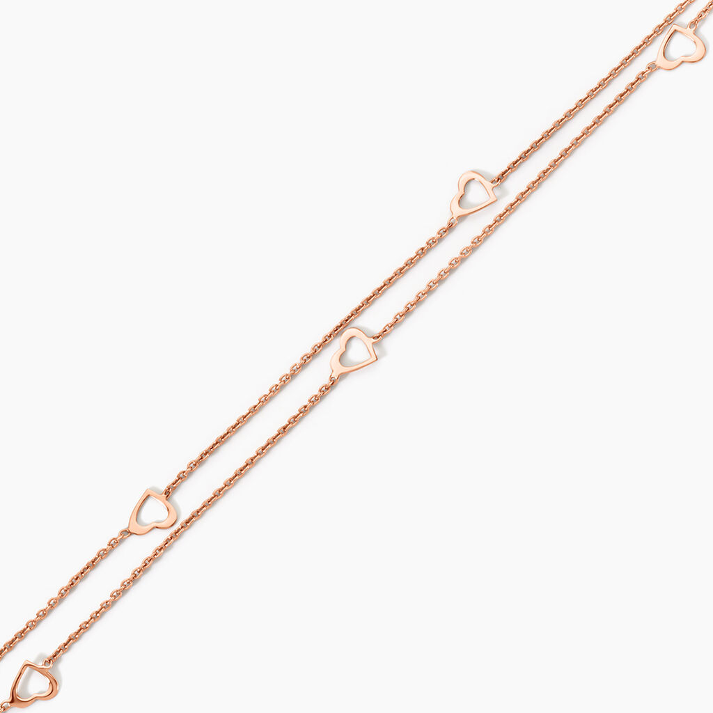 Cha&icirc;ne De Cheville Daria Argent Rose - Cha&icirc;nes de cheville Femme | Histoire d&rsquo;Or