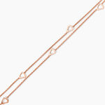 Cha&icirc;ne De Cheville Daria Argent Rose - Cha&icirc;nes de cheville Femme | Histoire d&rsquo;Or