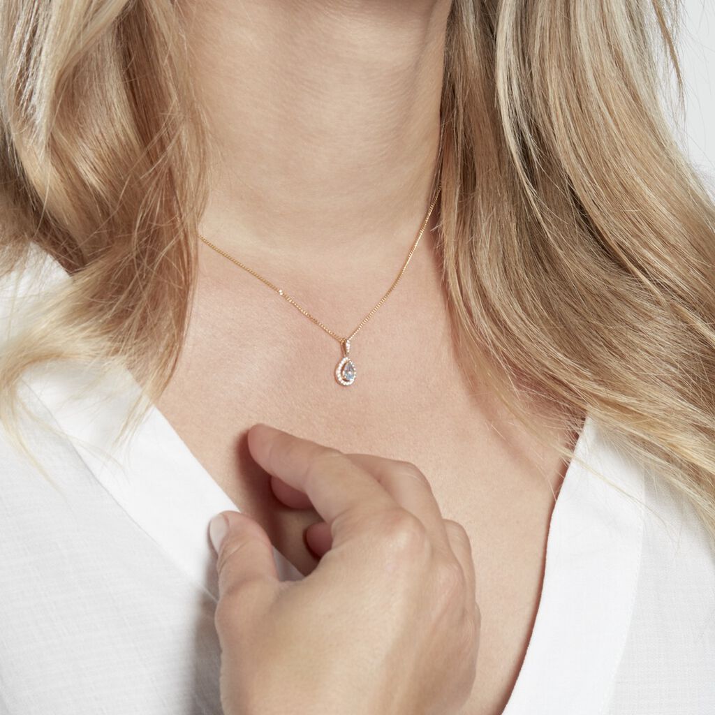 Pendentif Desiderius Or Jaune Topaze Oxydes De Zirconium - Pendentifs Femme | Histoire d’Or