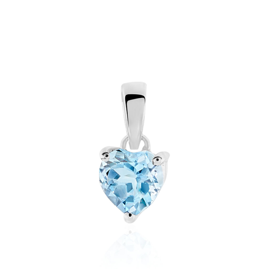 Pendentif Miyah Or Blanc Topaze - Pendentifs Coeur Femme | Histoire d’Or