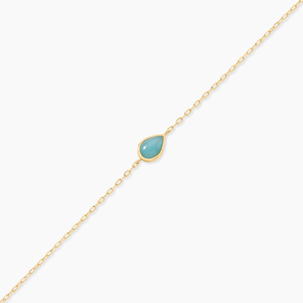 Bracelet Ond&eacute;e Or Jaune Amazonite - Bracelets Femme | Histoire d&rsquo;Or