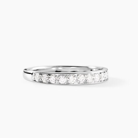 Demi Alliance Rhea Platine Blanc Diamant - Alliances Femme | Histoire d’Or