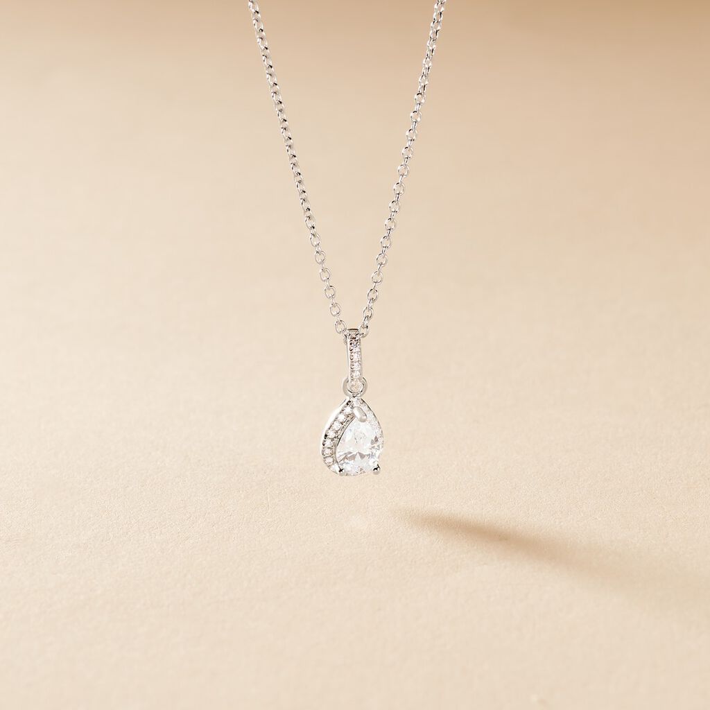 Collier Briony Argent Blanc Oxyde De Zirconium - Colliers fantaisie Femme | Histoire d’Or
