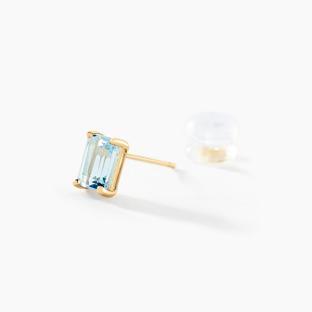 Boucles D'oreilles Puces Emilian Or Jaune Topaze - Clous d'oreilles Femme | Histoire d’Or