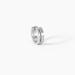 Cr&eacute;oles Line Acier Blanc - Boucles d'oreilles cr&eacute;oles Homme | Histoire d&rsquo;Or