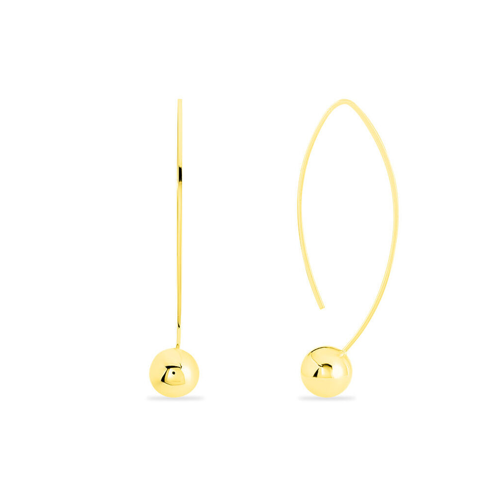 Créoles Helle Amande Or Jaune - Boucles d'oreilles créoles Femme | Histoire d’Or