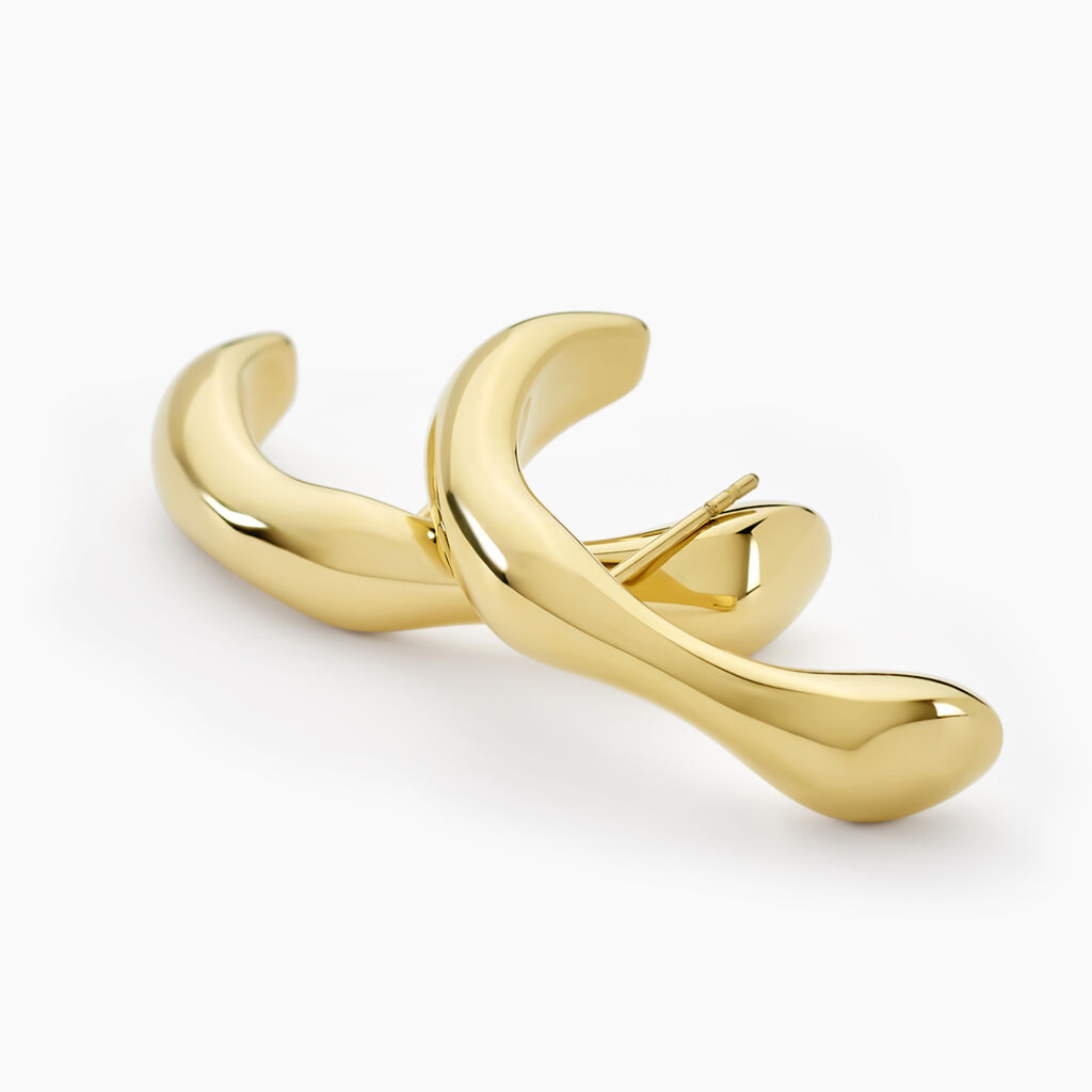 Cr&eacute;oles Valence Acier Jaune - Boucles d'oreilles cr&eacute;oles Femme | Histoire d&rsquo;Or