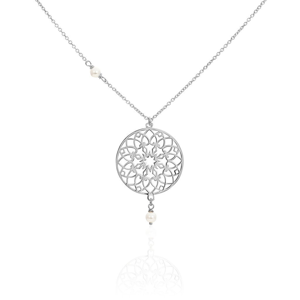 Collier Yolenn Argent Blanc Perle D'imitation - Colliers fantaisie Femme | Histoire d’Or