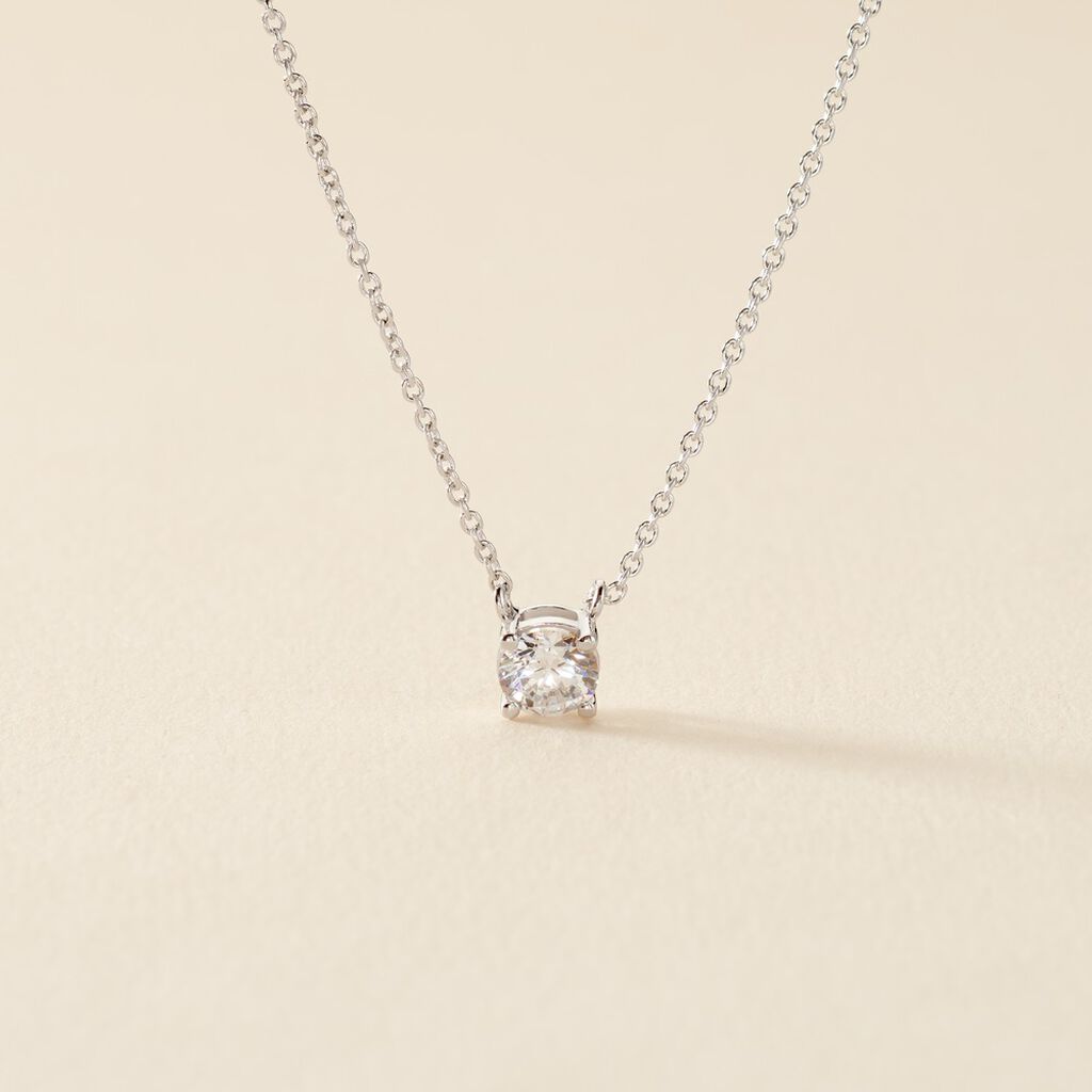 Collier Kariane Argent Blanc Oxyde De Zirconium - Colliers fantaisie Femme | Histoire d’Or